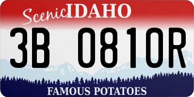 ID license plate 3B0810R