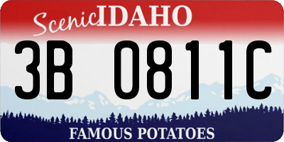 ID license plate 3B0811C