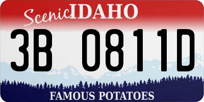 ID license plate 3B0811D