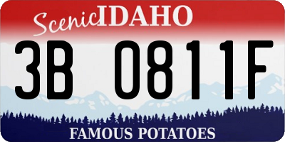 ID license plate 3B0811F