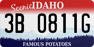 ID license plate 3B0811G