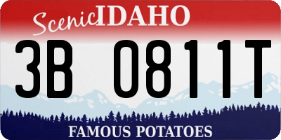 ID license plate 3B0811T
