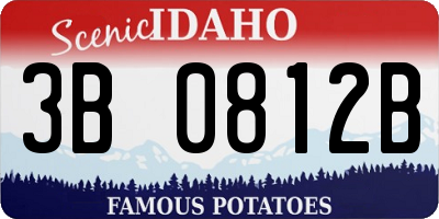 ID license plate 3B0812B