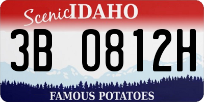 ID license plate 3B0812H