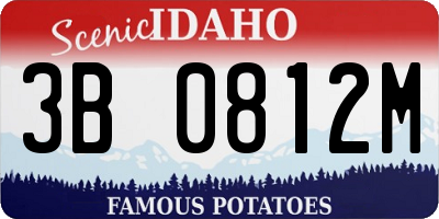 ID license plate 3B0812M