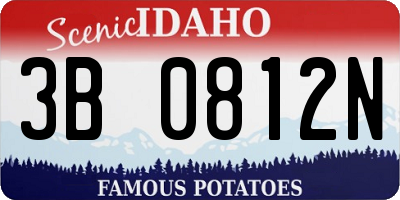 ID license plate 3B0812N