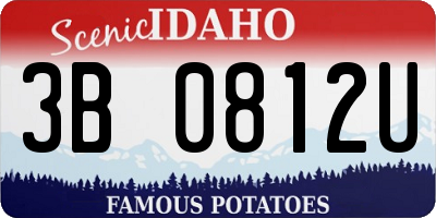 ID license plate 3B0812U