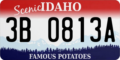 ID license plate 3B0813A