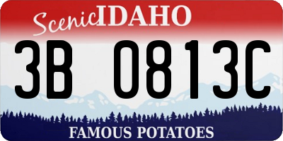 ID license plate 3B0813C