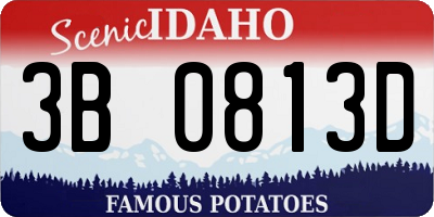 ID license plate 3B0813D