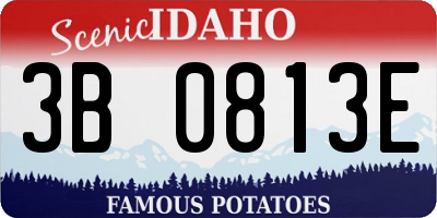 ID license plate 3B0813E