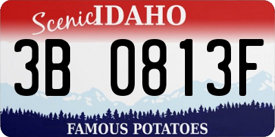 ID license plate 3B0813F
