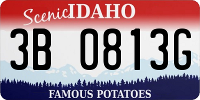 ID license plate 3B0813G