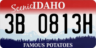 ID license plate 3B0813H