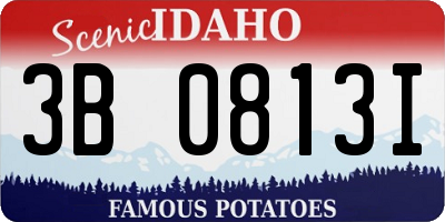 ID license plate 3B0813I
