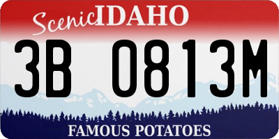 ID license plate 3B0813M