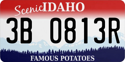 ID license plate 3B0813R