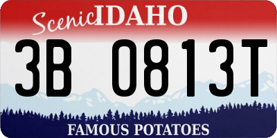 ID license plate 3B0813T