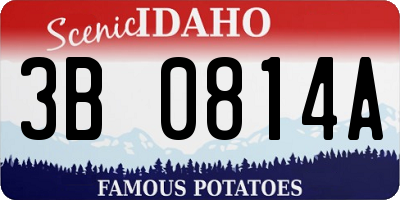 ID license plate 3B0814A