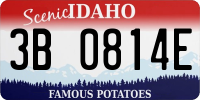 ID license plate 3B0814E