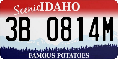 ID license plate 3B0814M