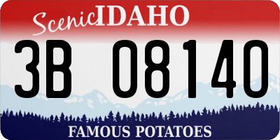 ID license plate 3B0814O