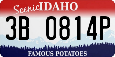 ID license plate 3B0814P