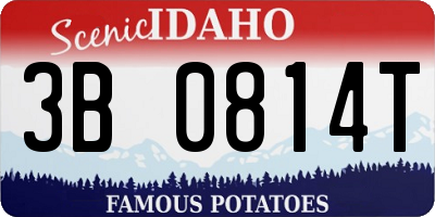 ID license plate 3B0814T