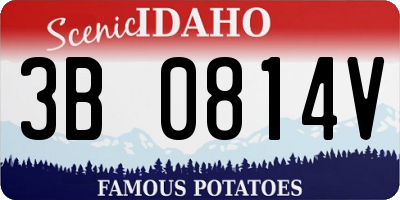 ID license plate 3B0814V