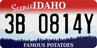 ID license plate 3B0814Y
