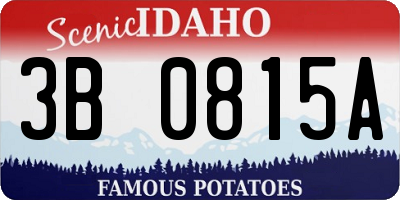 ID license plate 3B0815A