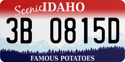 ID license plate 3B0815D