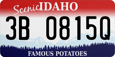 ID license plate 3B0815Q