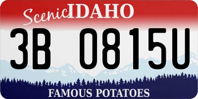 ID license plate 3B0815U