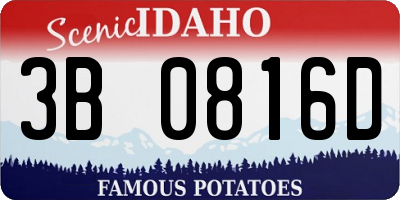 ID license plate 3B0816D