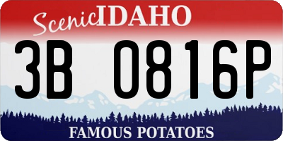 ID license plate 3B0816P