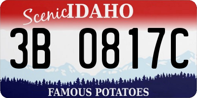ID license plate 3B0817C