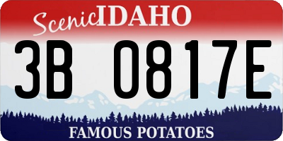 ID license plate 3B0817E