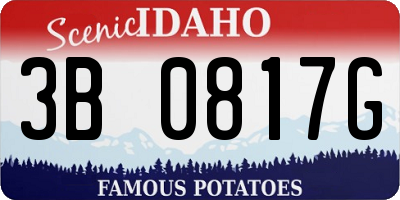 ID license plate 3B0817G