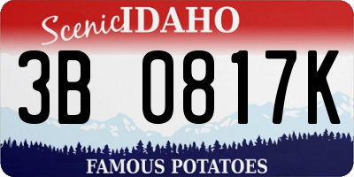 ID license plate 3B0817K