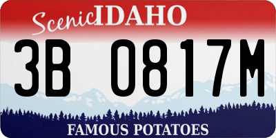 ID license plate 3B0817M