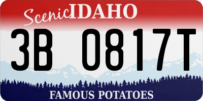 ID license plate 3B0817T