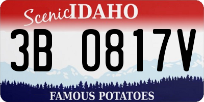 ID license plate 3B0817V