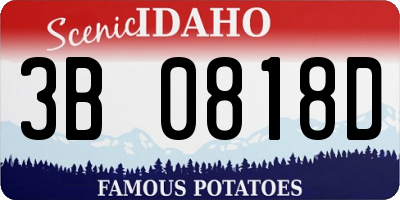 ID license plate 3B0818D