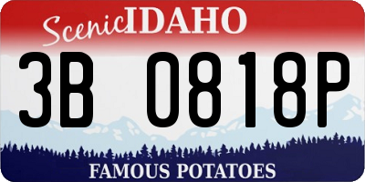 ID license plate 3B0818P