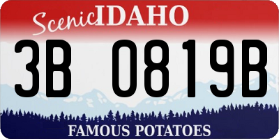 ID license plate 3B0819B