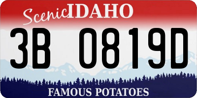 ID license plate 3B0819D