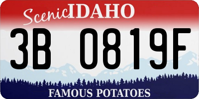 ID license plate 3B0819F