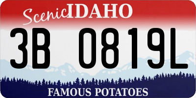 ID license plate 3B0819L