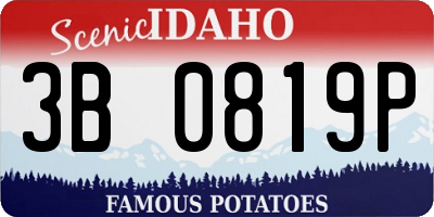ID license plate 3B0819P